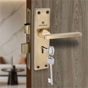 6402: MLS-SS KY 8” HUNK AB Mortise Lock Set